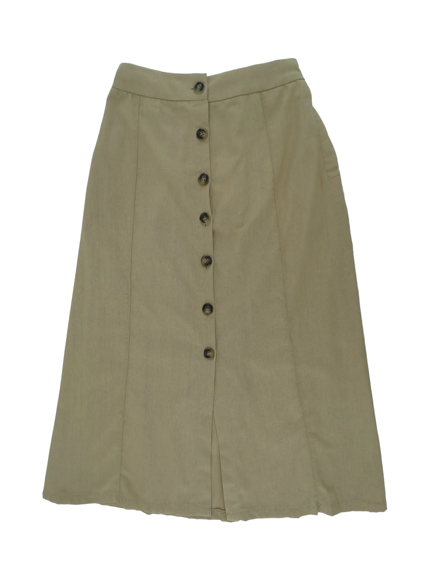 181006, Da Moda Women's Button Down Skirt W/Pocket- S-XL