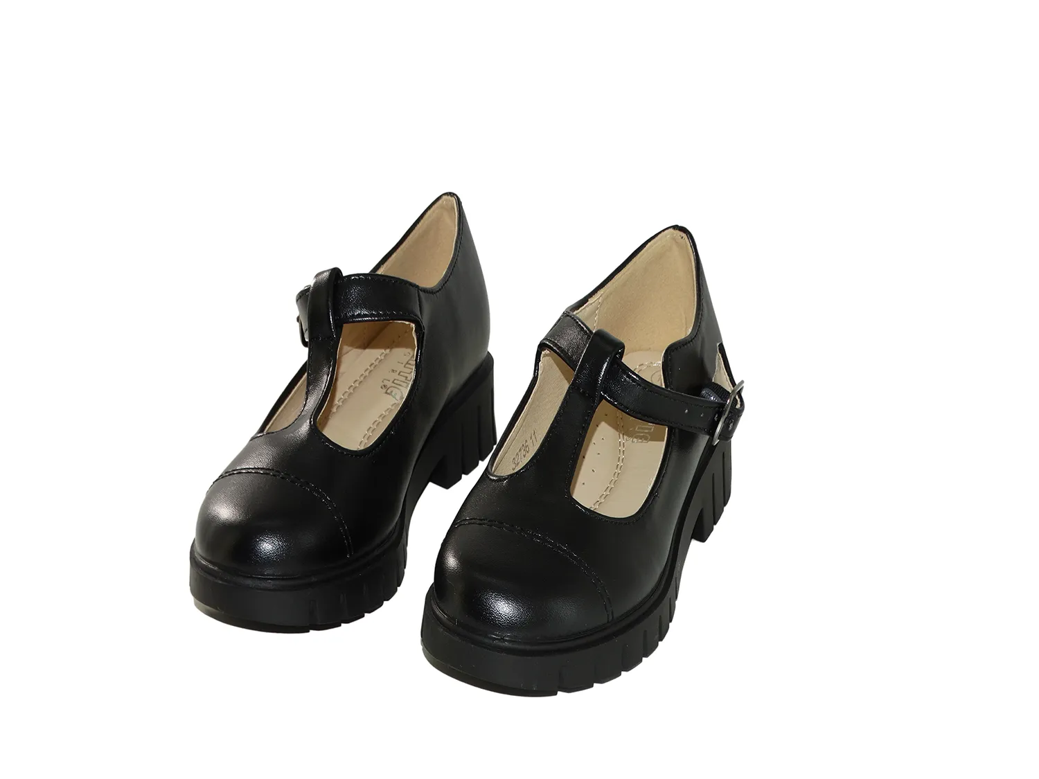 32736101, Katie - Girls' School Shoes - Black (11-4)