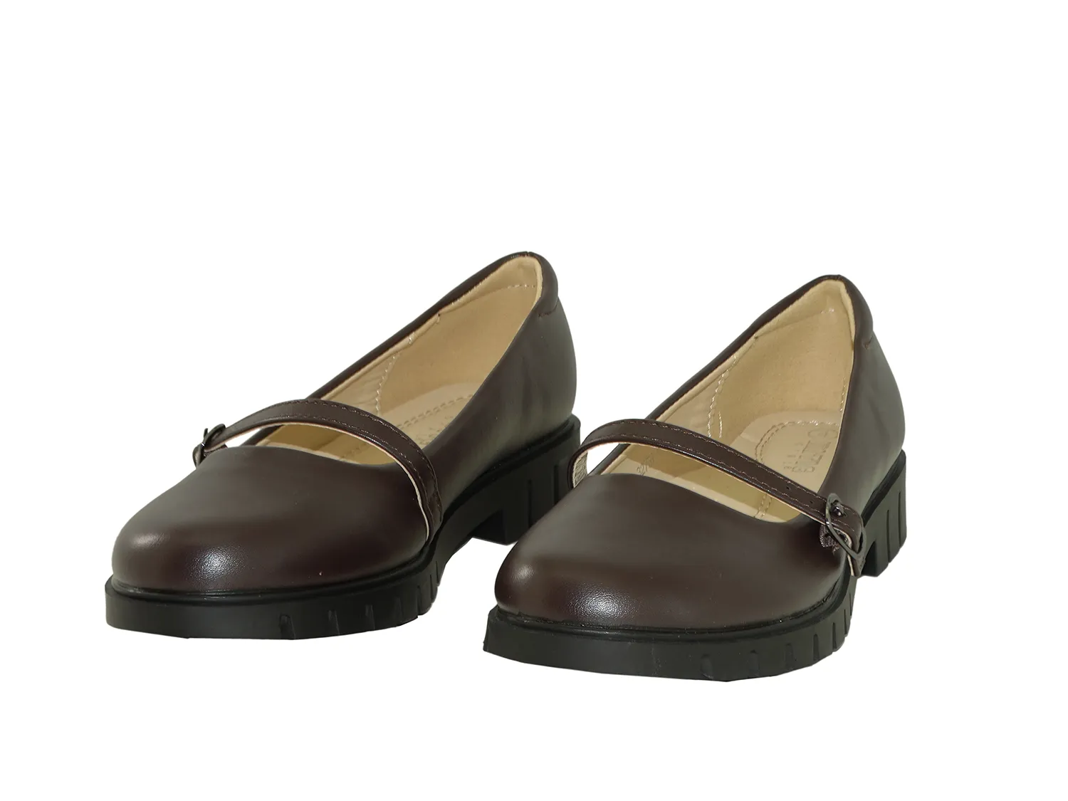 32737102, Katie - Girls' School Shoes - Brown (11-4/ 5-8)