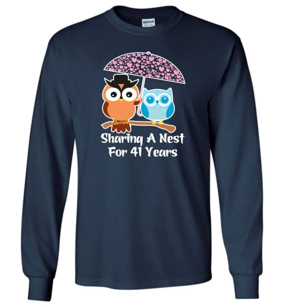 41 Years Wedding Anniversary Gifts Valentine's Day Long Sleeve T-Shirt