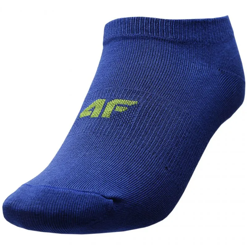 4F Junior Everyday Socks - Navy Blue/Blue/Lime