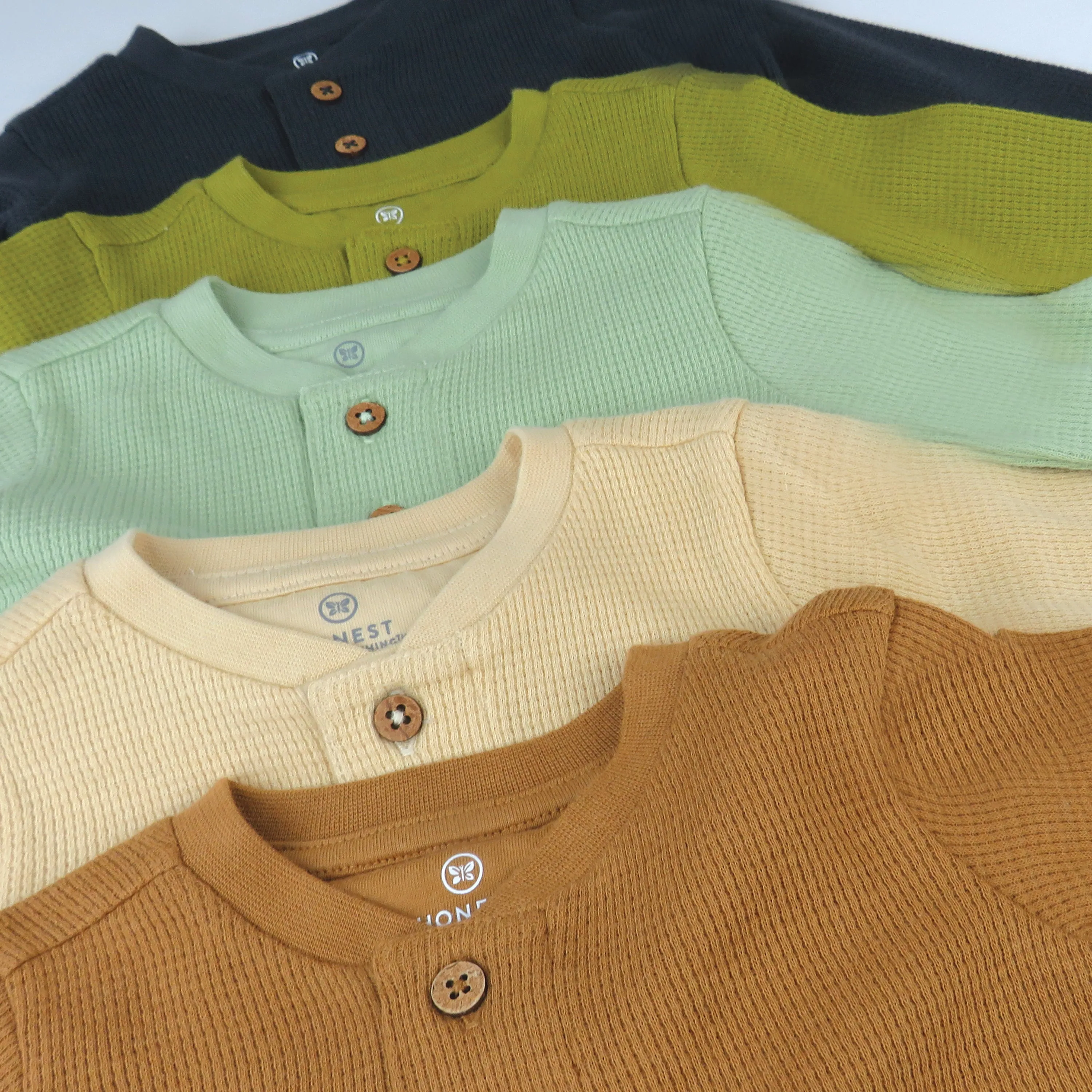 5-Pack Waffle Henley