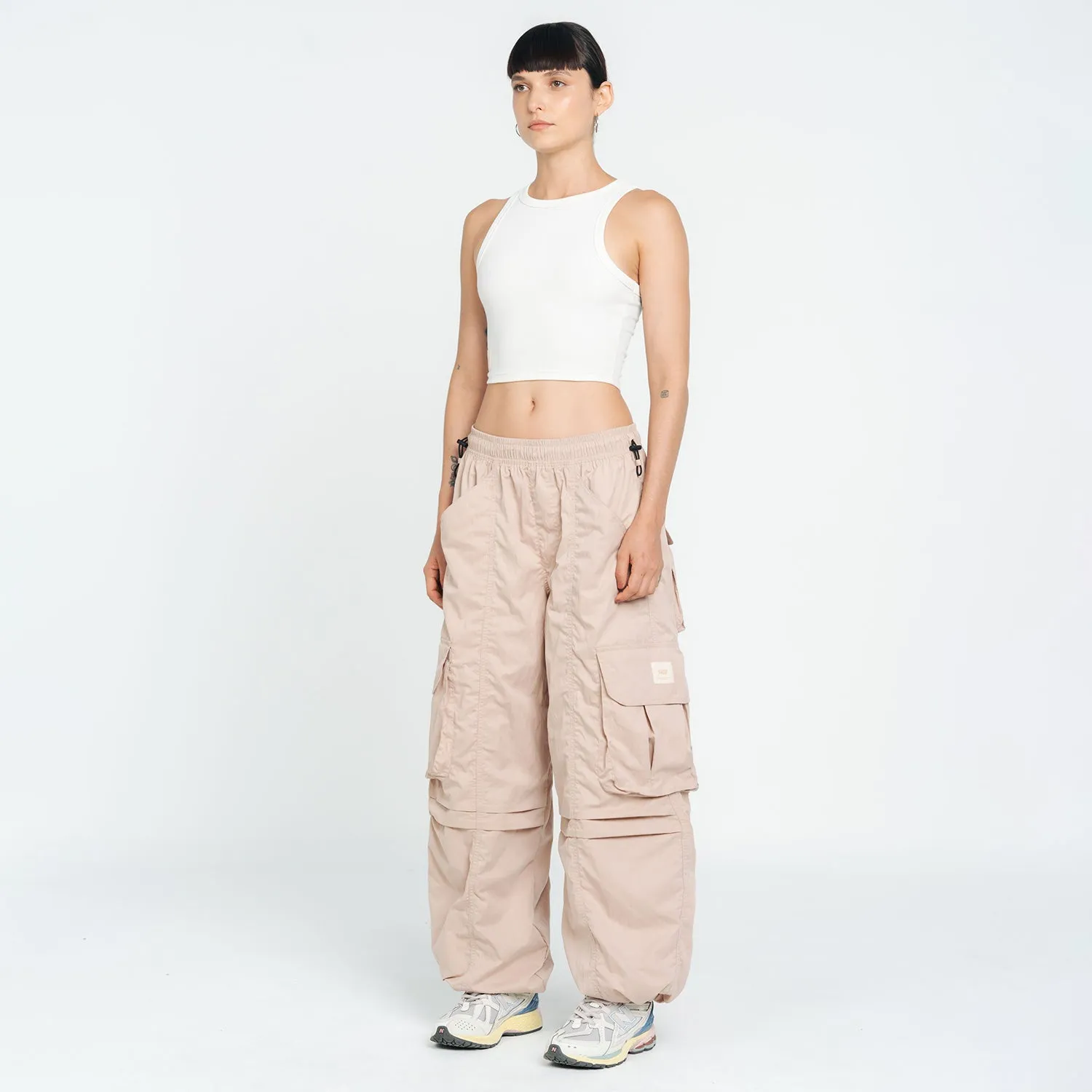 Active Parachute Cargo Pants - Sand