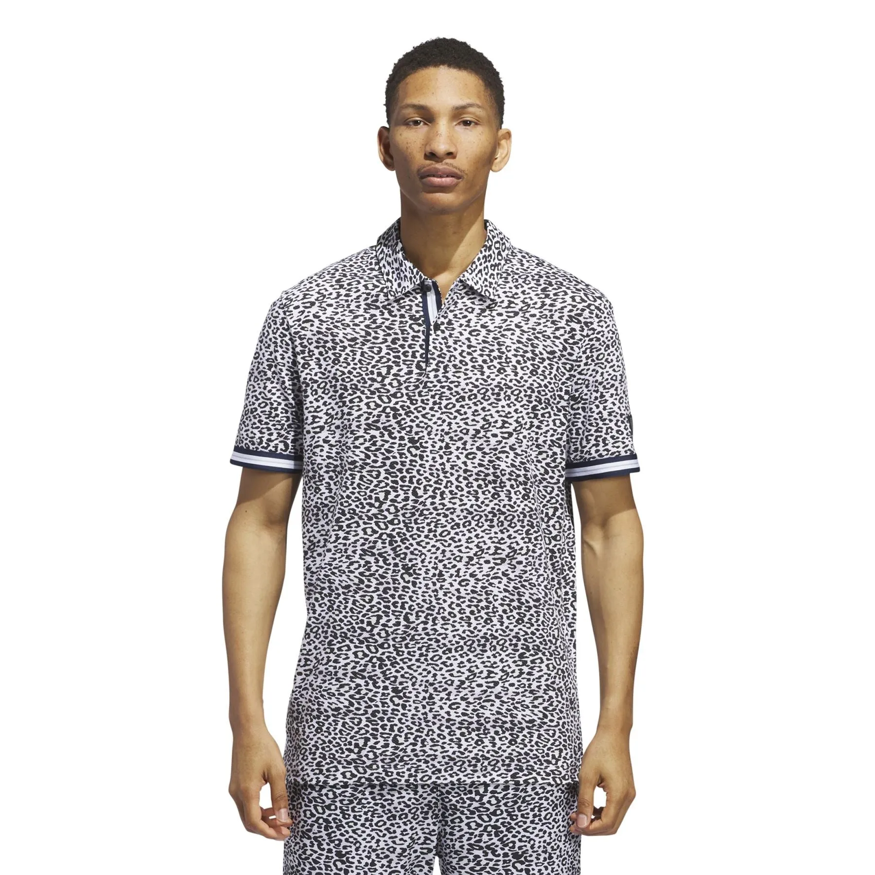 Adicross Micro Print Polo Black - SS24