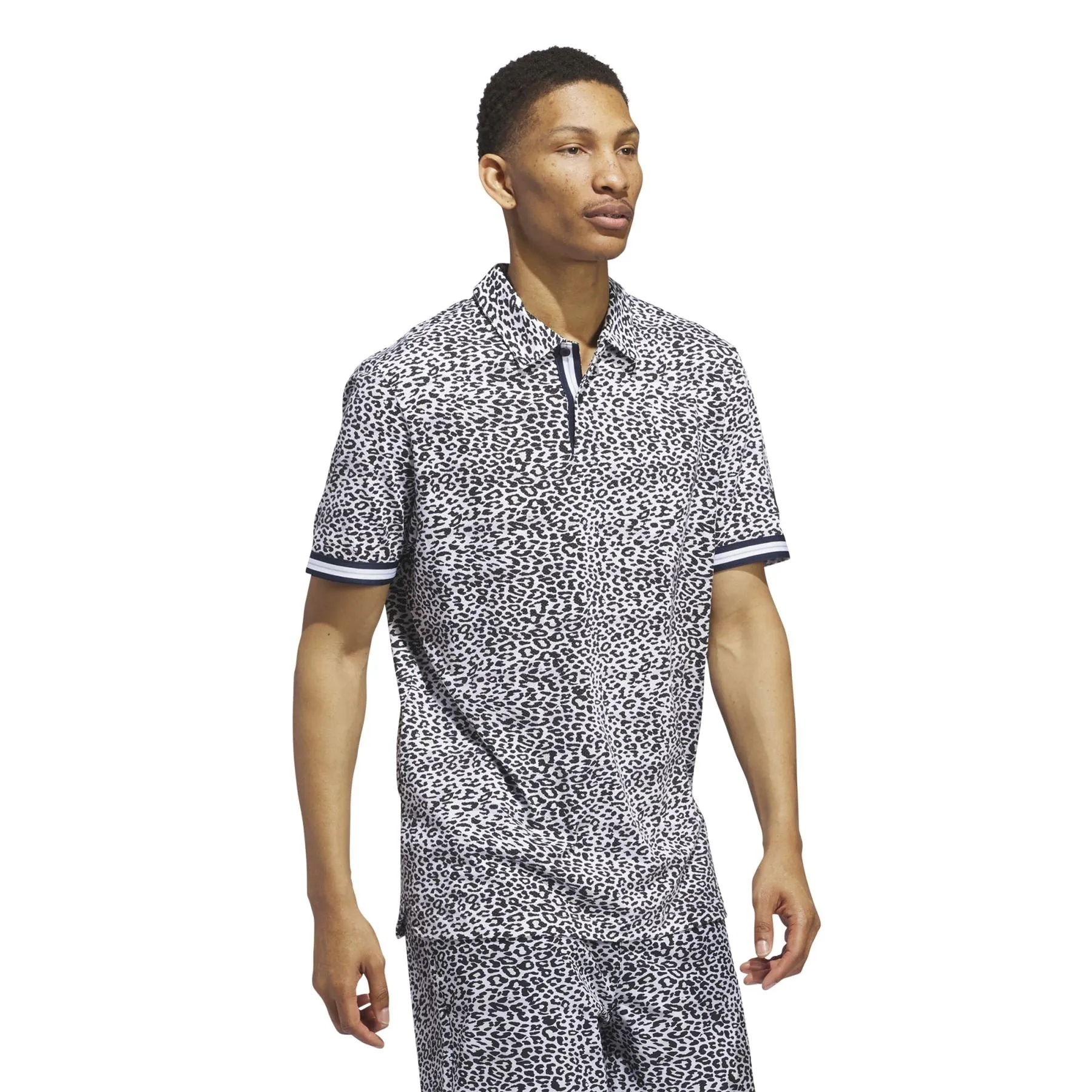 Adicross Micro Print Polo Black - SS24