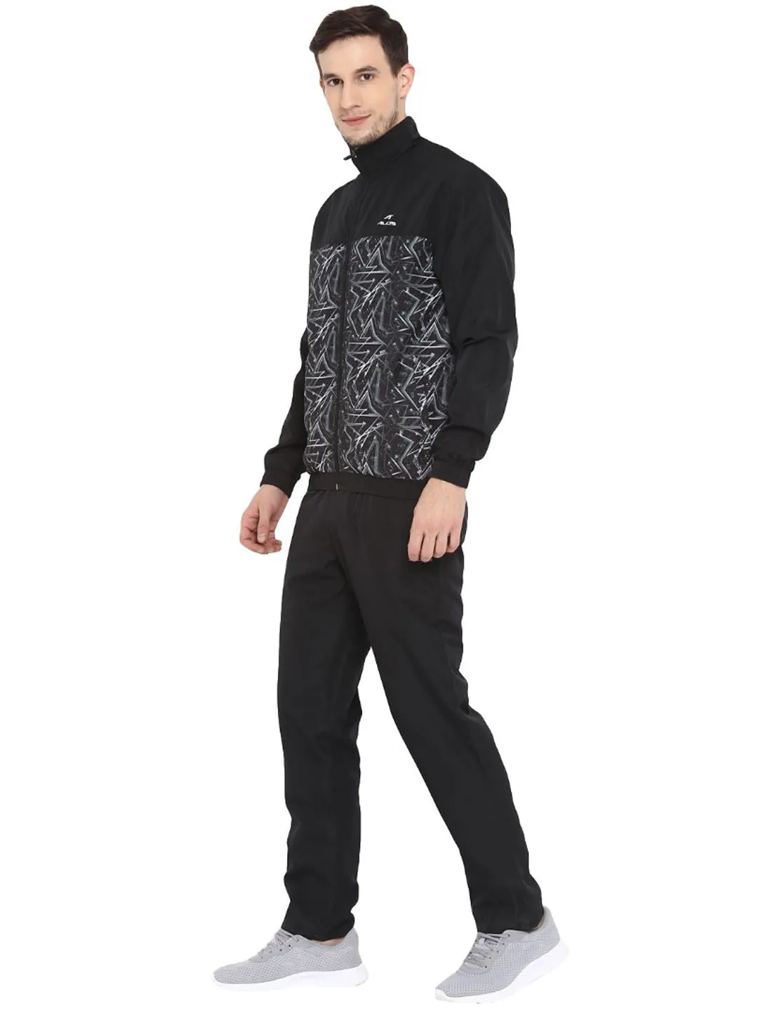 Alcis Men Black Printed Tracksuit