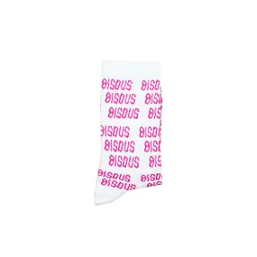 All over Bisous Socks (White/Pink)