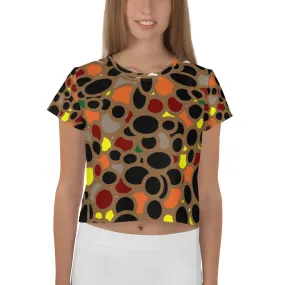 All-Over Print Crop Tee abstract