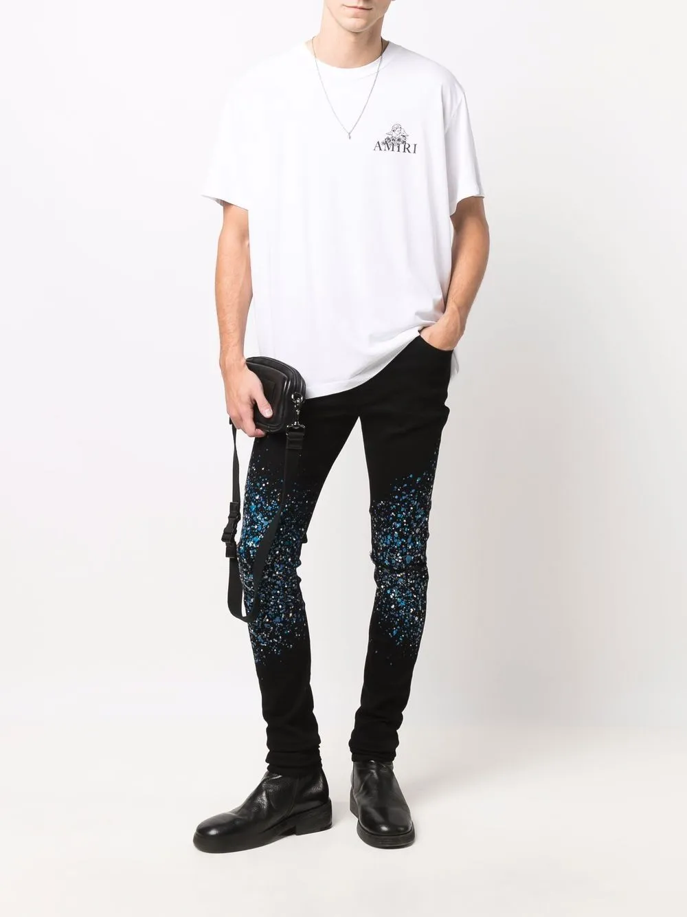 AMIRI Crystal Painter Skinny Jeans