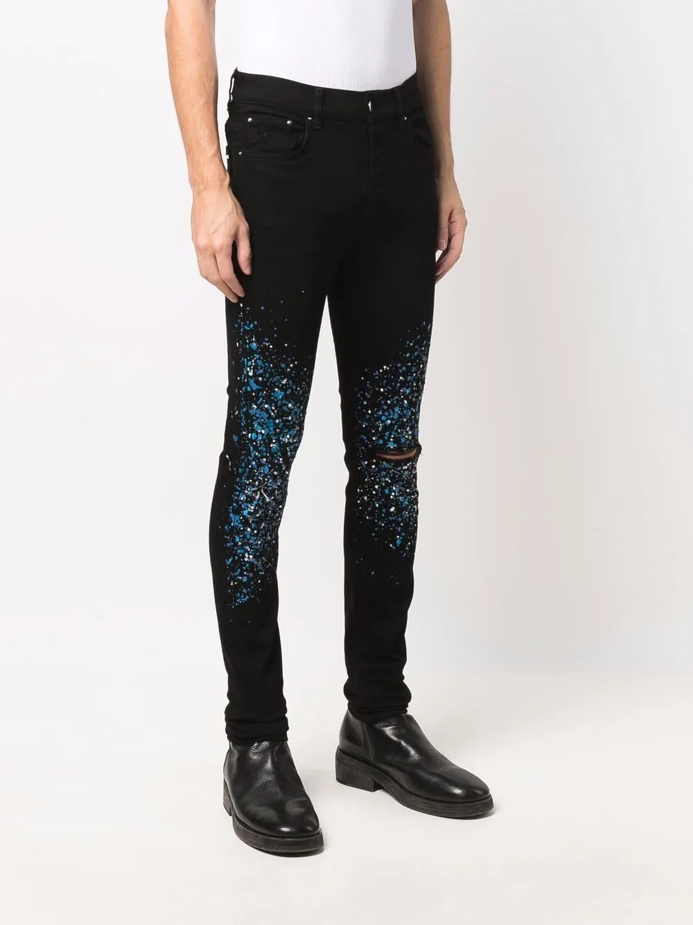 AMIRI Crystal Painter Skinny Jeans