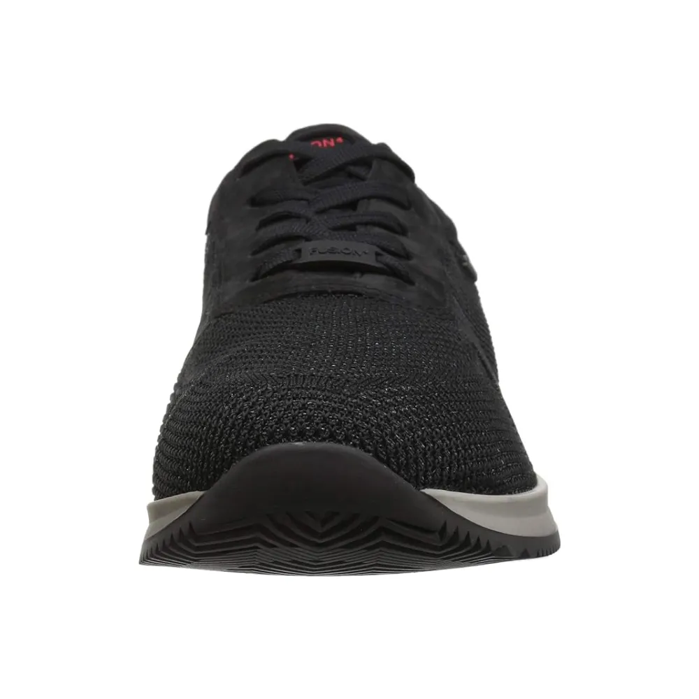 Mens Ara Luca Black Knitted Sneakers