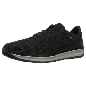 Mens Ara Luca Black Knitted Sneakers