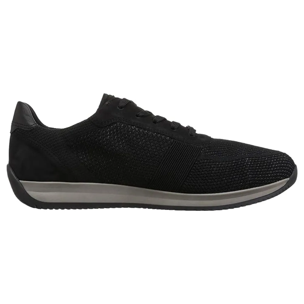 Mens Ara Luca Black Knitted Sneakers