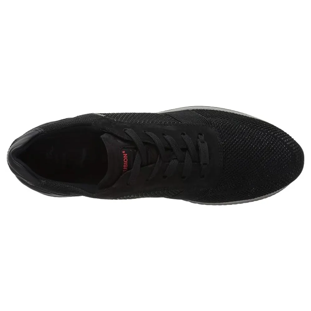 Mens Ara Luca Black Knitted Sneakers