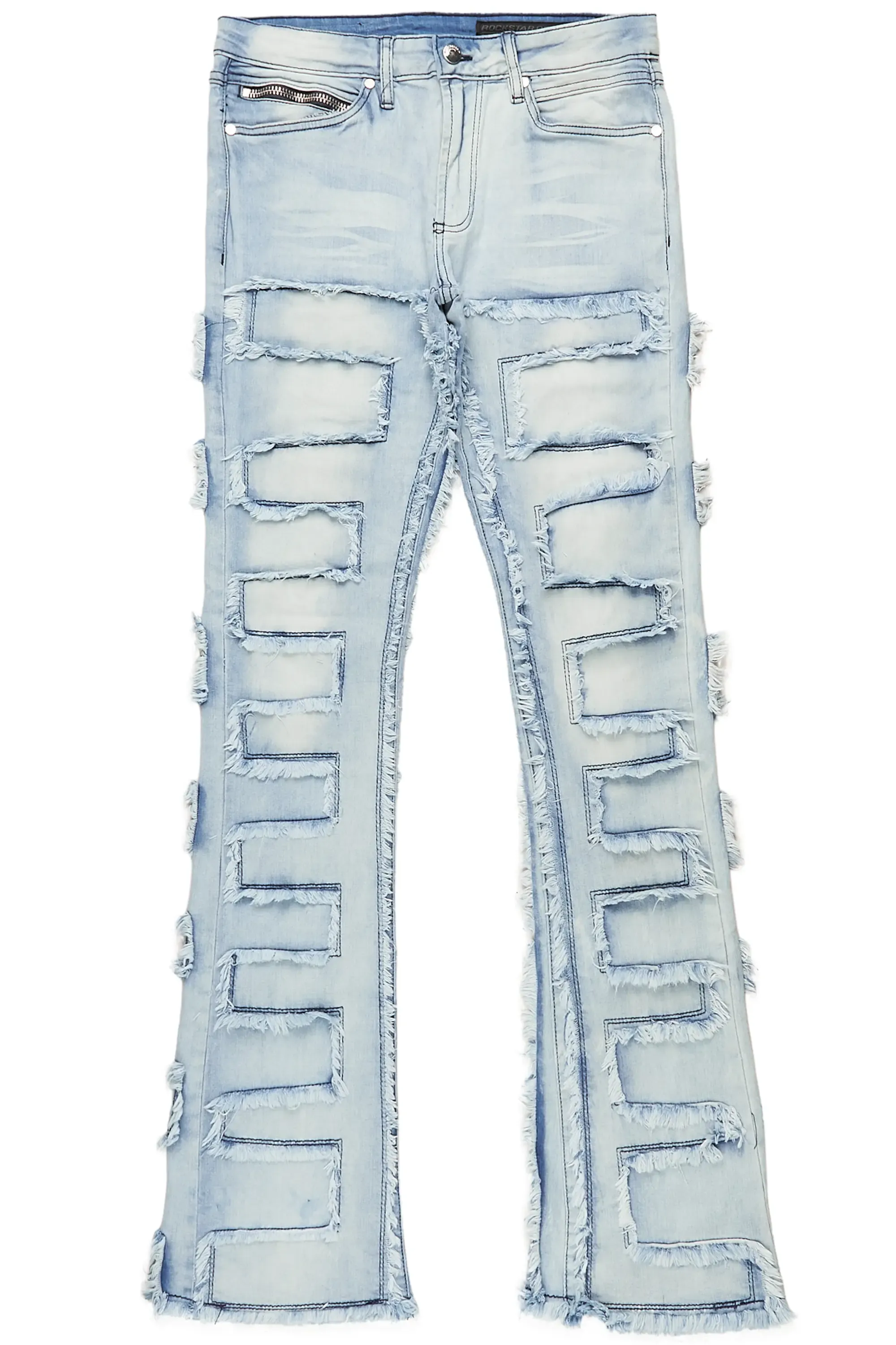 Arne Blue Stacked Flare Jean