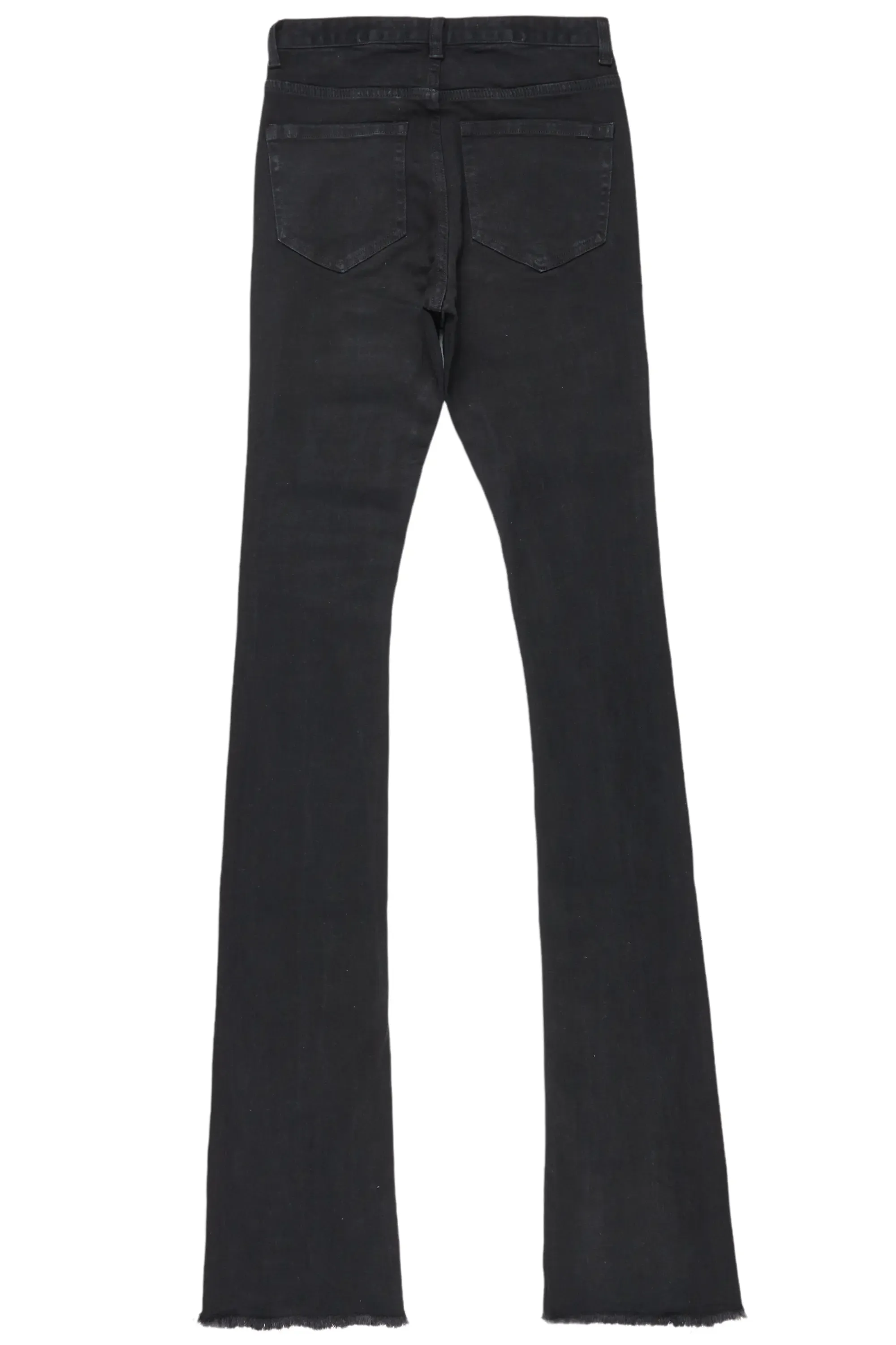 Astor Black Super Stacked Flare Jean