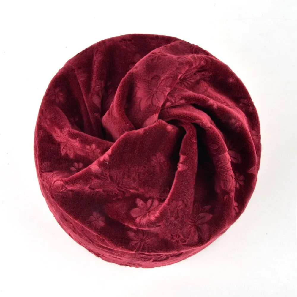 Autumn Velvet Casual Flower Collar Scarf Beanies Skullies for Outdoor