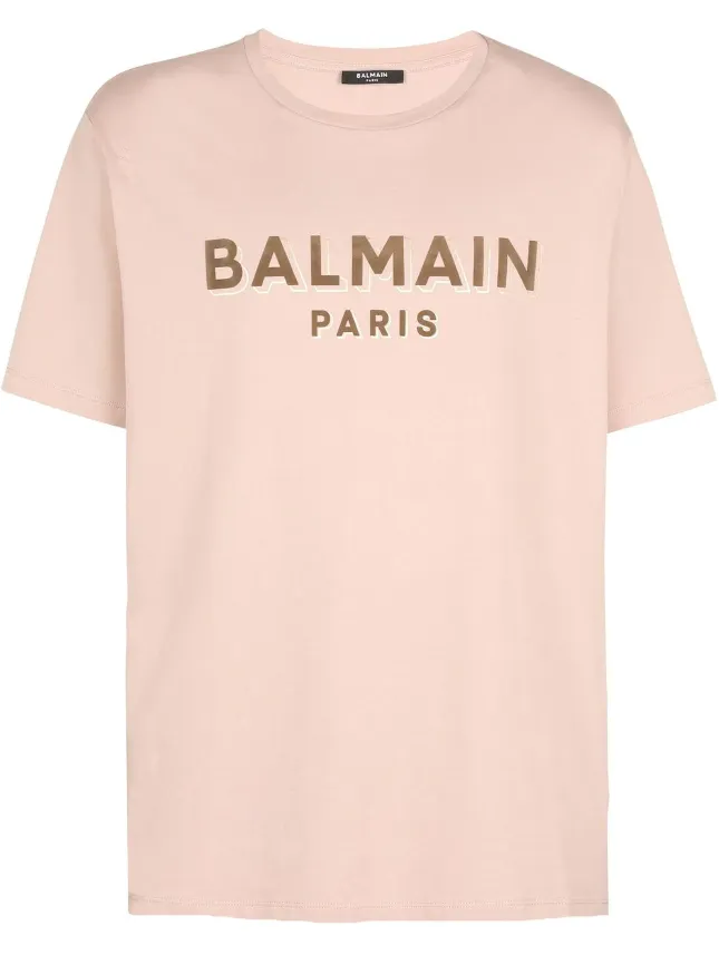 Balmain flocked logo T-shirt