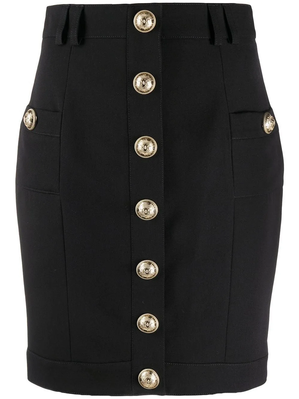 Balmain short single-breasted skirt