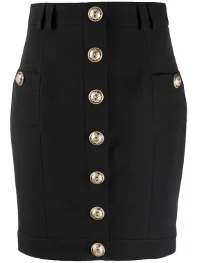 Balmain short single-breasted skirt