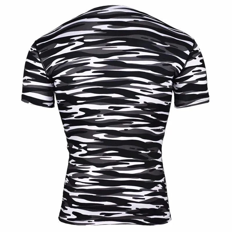 Base Layer Camouflage Crossfit Fitness Quick Dry Tight T-Shirts Tops & Tees