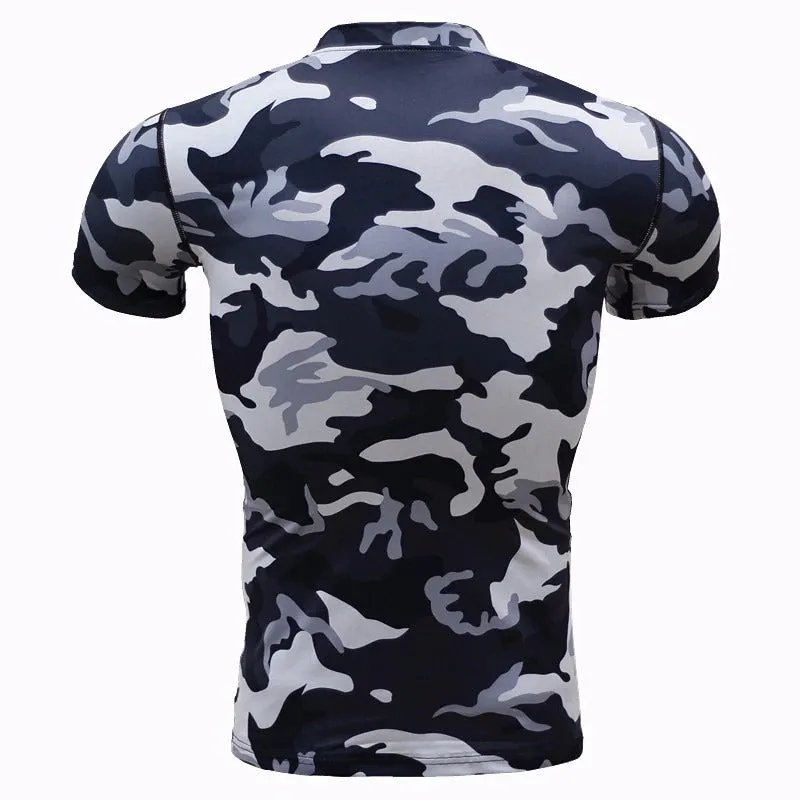 Base Layer Camouflage Crossfit Fitness Quick Dry Tight T-Shirts Tops & Tees