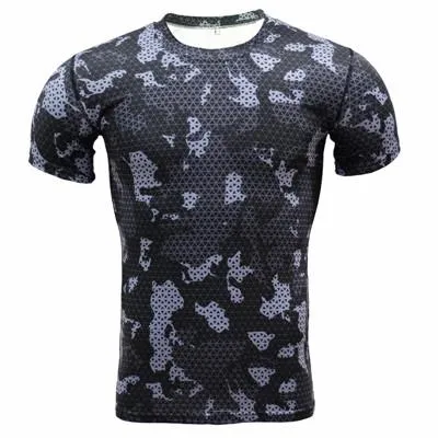 Base Layer Camouflage Crossfit Fitness Quick Dry Tight T-Shirts Tops & Tees