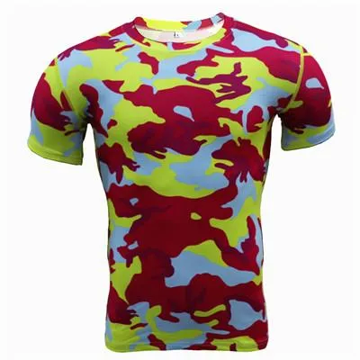 Base Layer Camouflage Crossfit Fitness Quick Dry Tight T-Shirts Tops & Tees