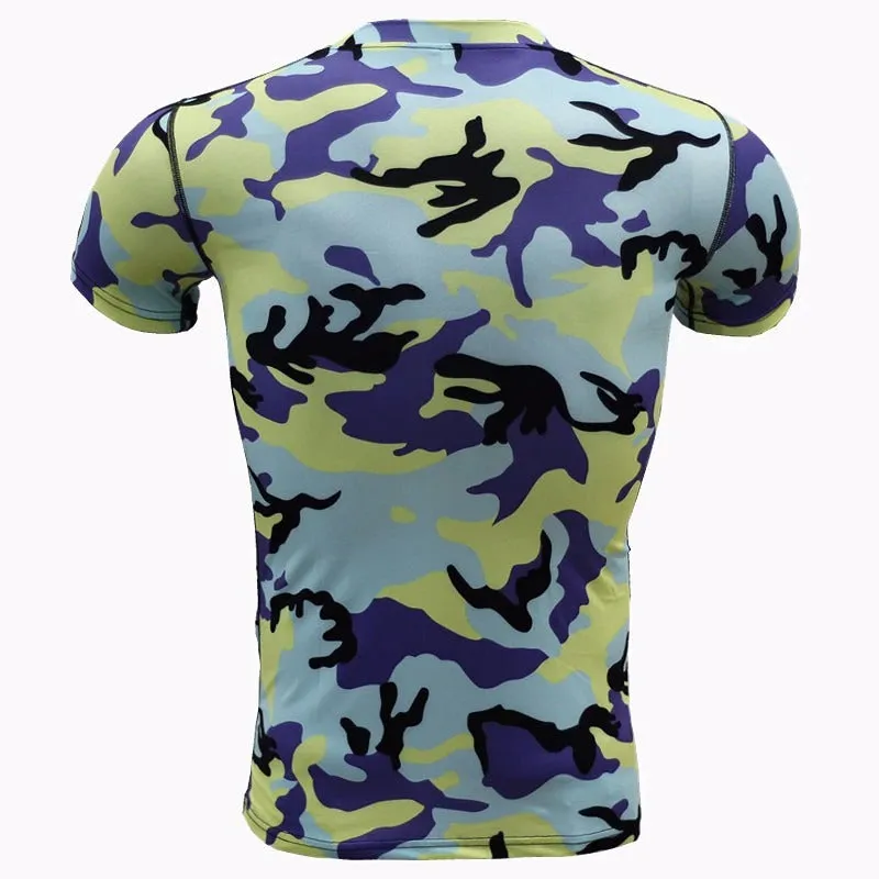 Base Layer Camouflage Crossfit Fitness Quick Dry Tight T-Shirts Tops & Tees