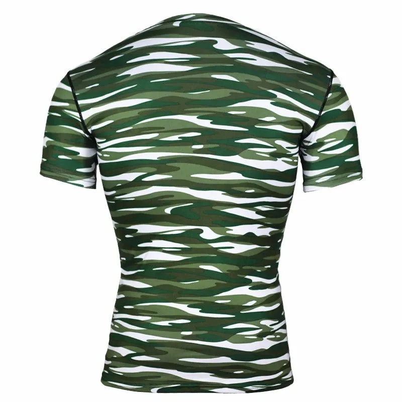 Base Layer Camouflage Crossfit Fitness Quick Dry Tight T-Shirts Tops & Tees