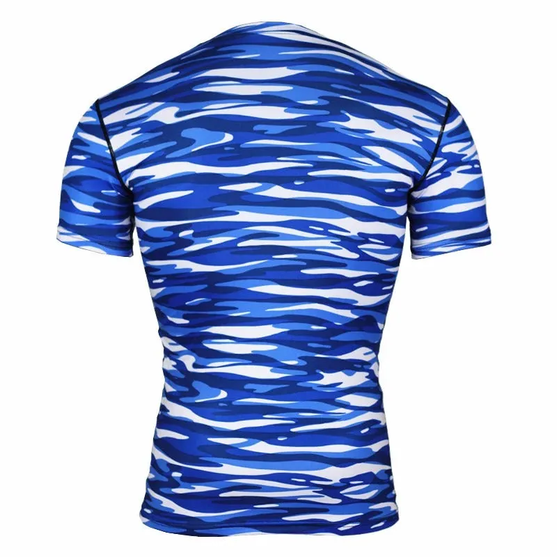 Base Layer Camouflage Crossfit Fitness Quick Dry Tight T-Shirts Tops & Tees