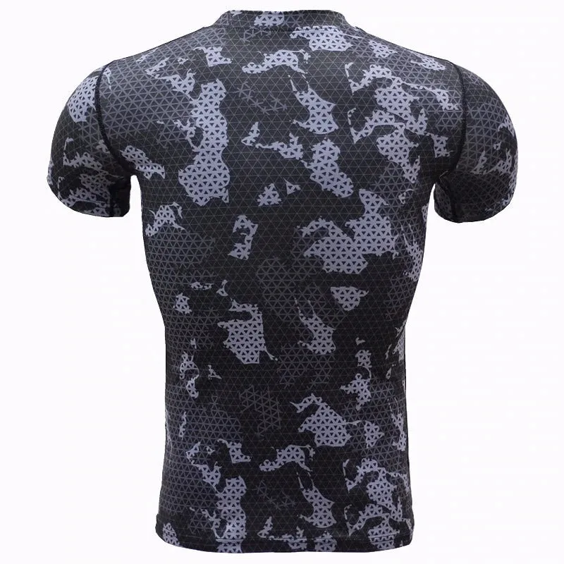 Base Layer Camouflage Crossfit Fitness Quick Dry Tight T-Shirts Tops & Tees