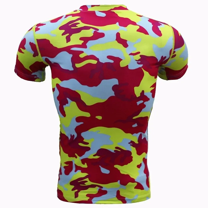 Base Layer Camouflage Crossfit Fitness Quick Dry Tight T-Shirts Tops & Tees