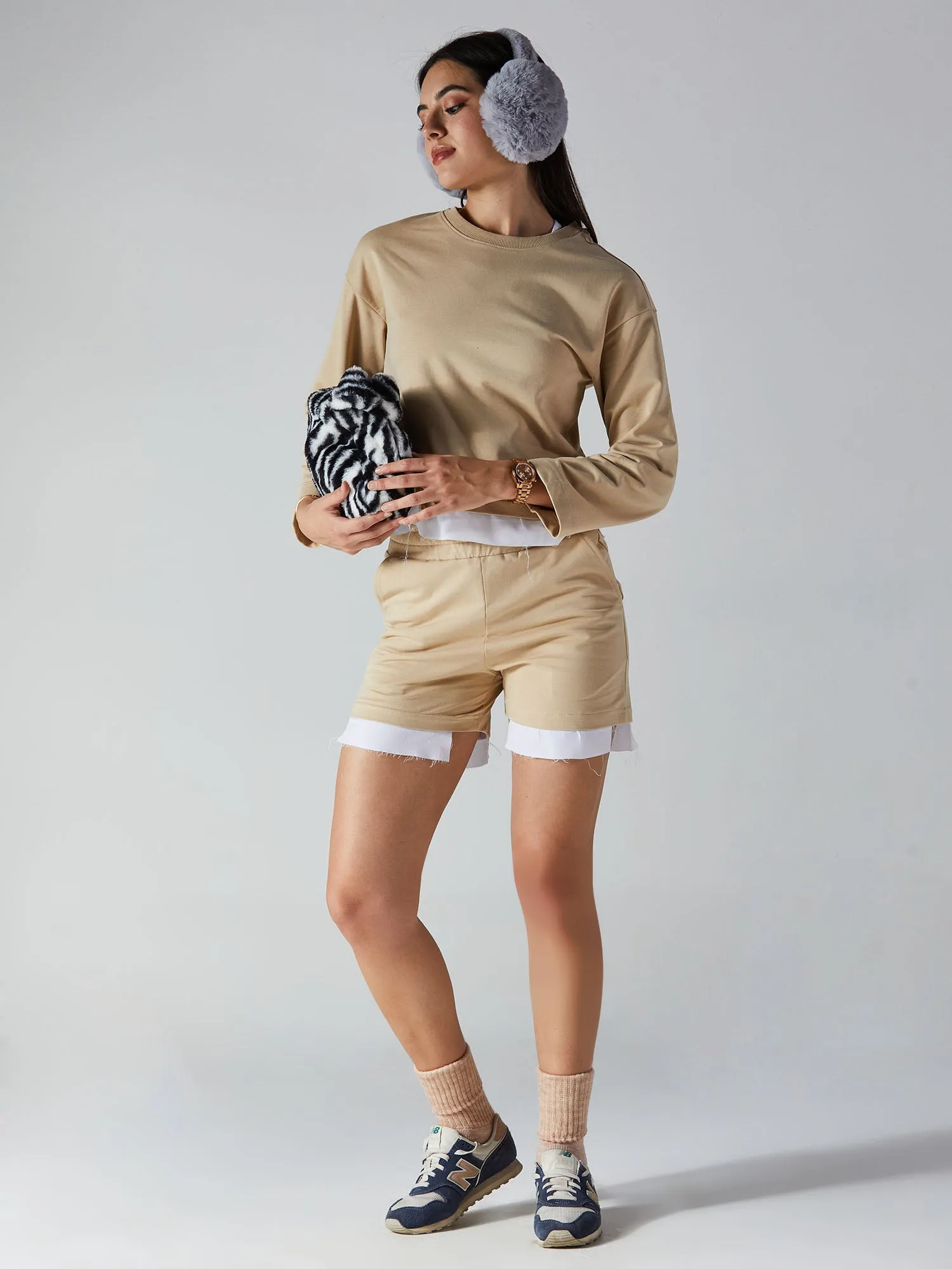 Beige ZenFeel Shorts