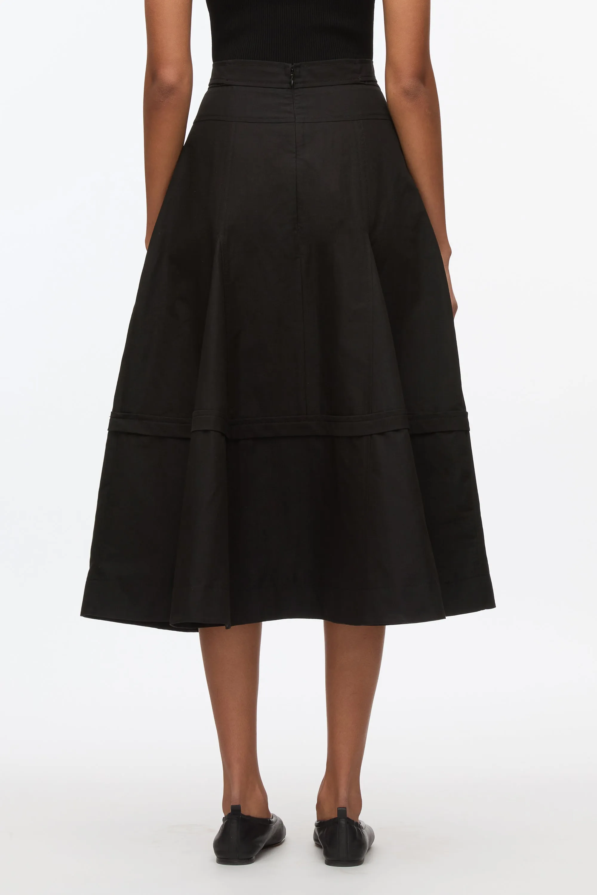 Belted Flare Skirt