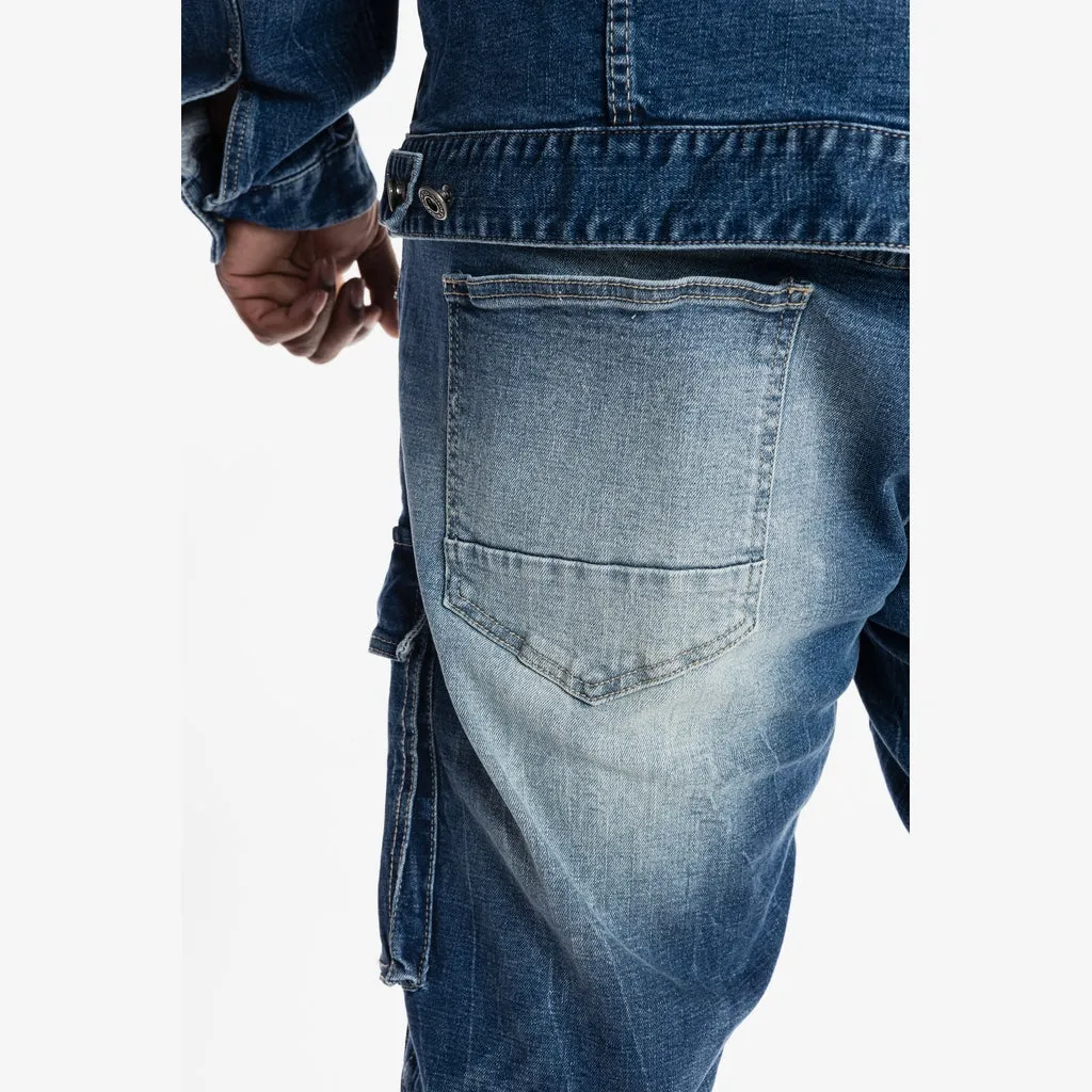 Big and Tall Utility Fashion Jeans - Bristol Blue