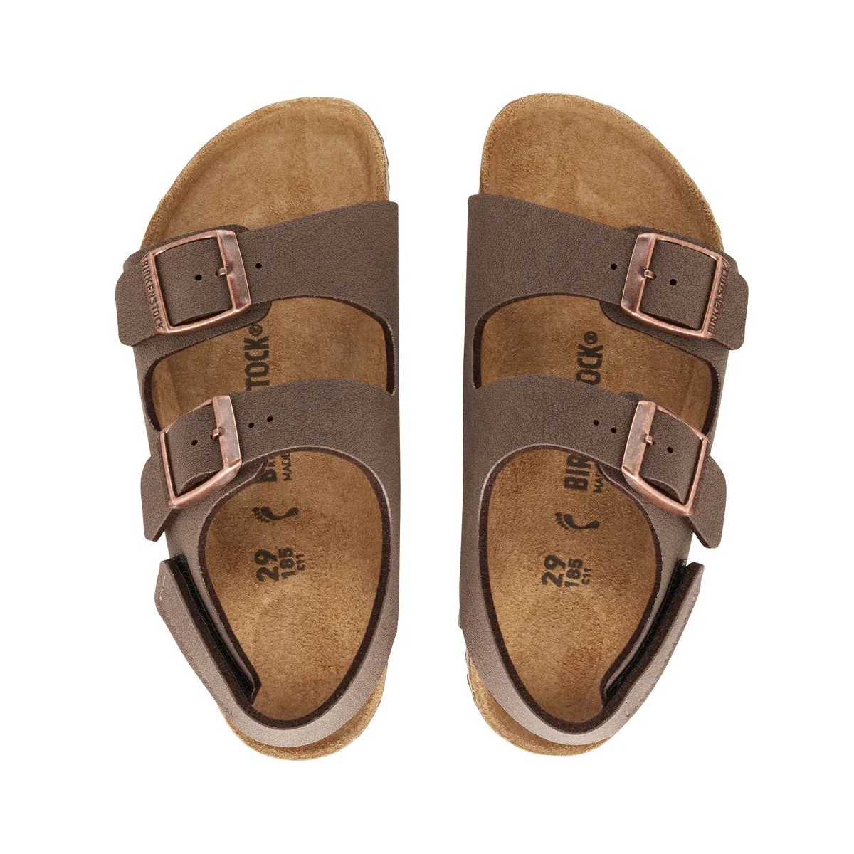 Birkenstock Kids Milano BirkiBuc Mocha - Narrow