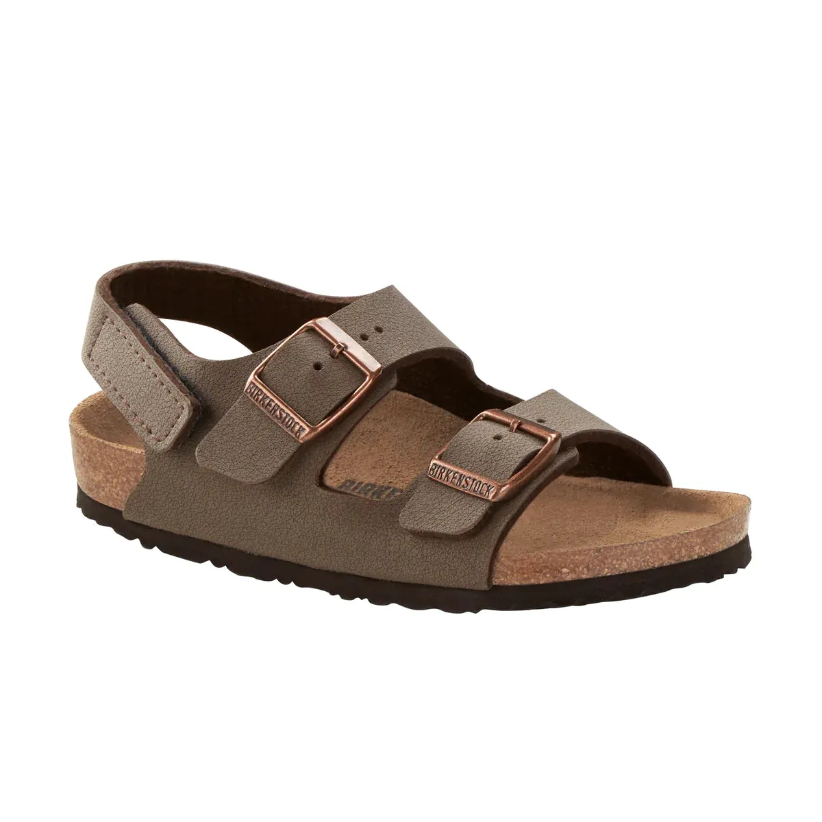 Birkenstock Kids Milano BirkiBuc Mocha - Narrow