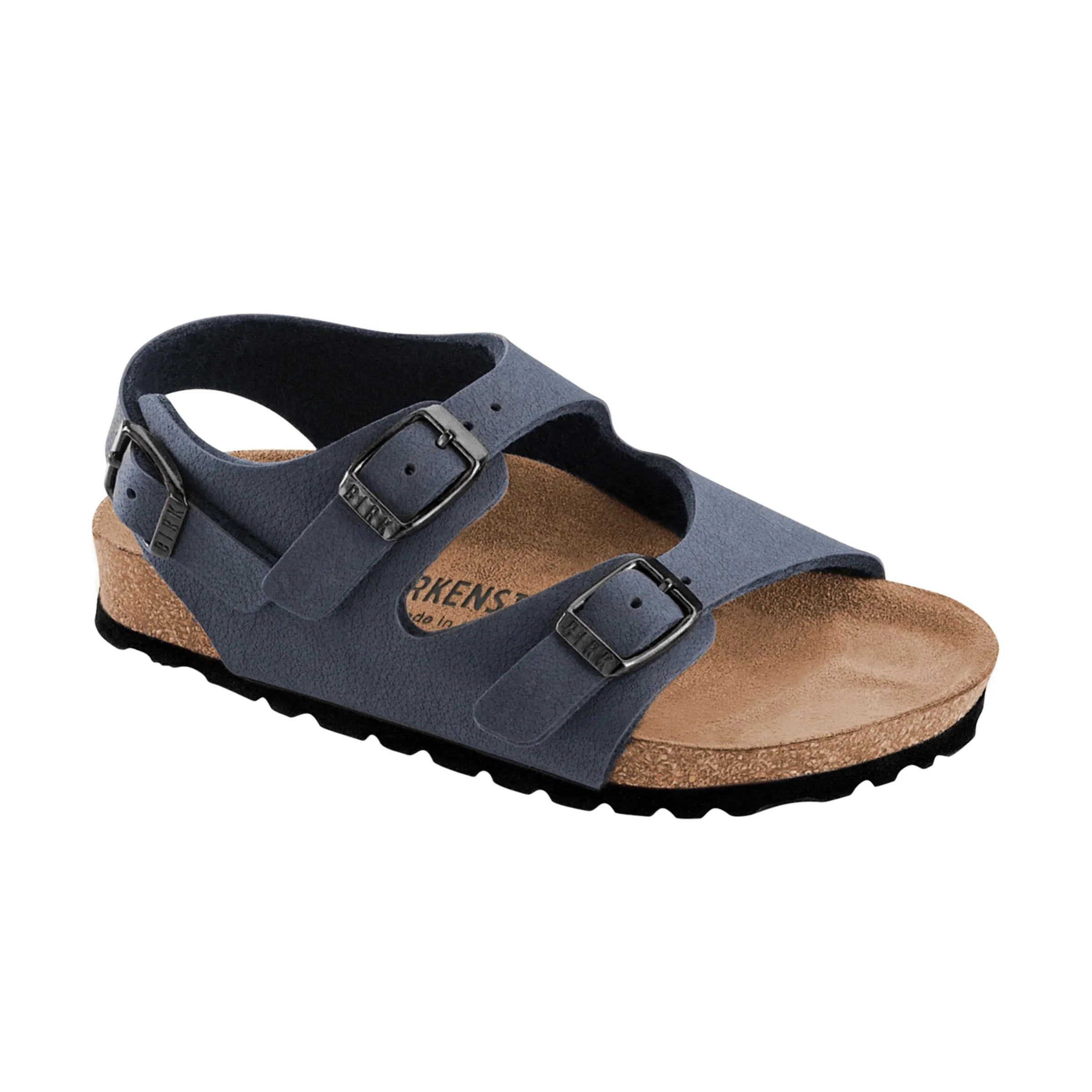 Birkenstock Kids Roma BirkiBuc Navy - Narrow