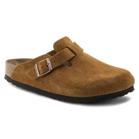 Birkenstock Men's Boston Soft Footbed Suede Leather (Mink - Regular Fit)