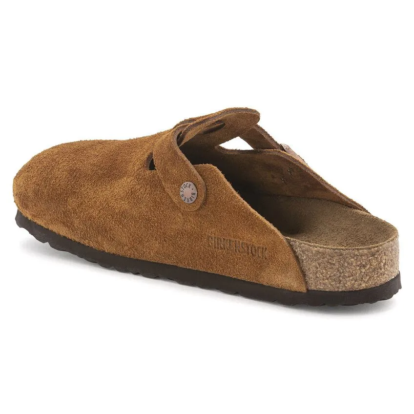 Birkenstock Men's Boston Soft Footbed Suede Leather (Mink - Regular Fit)