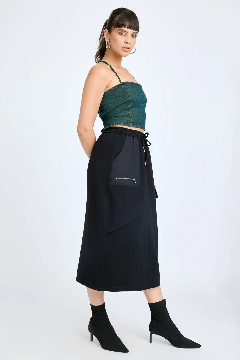 Black Utility Skirt