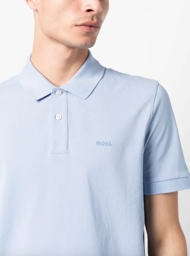 BOSS embroidered-logo cotton polo shirt