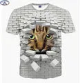 brand fashion cute super powers cartoon cat 3D t-shirt for boys