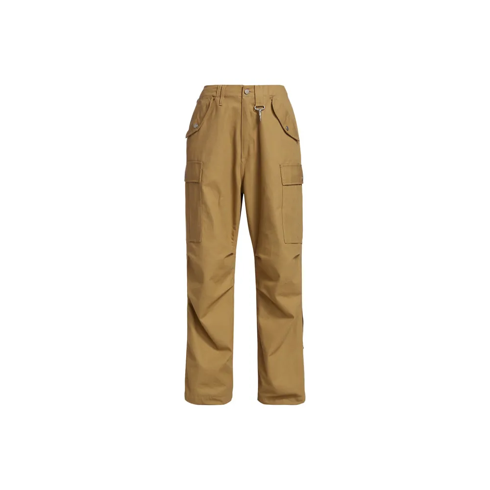 Brushed Cotton Canvas Cargo Pants (Wheat)