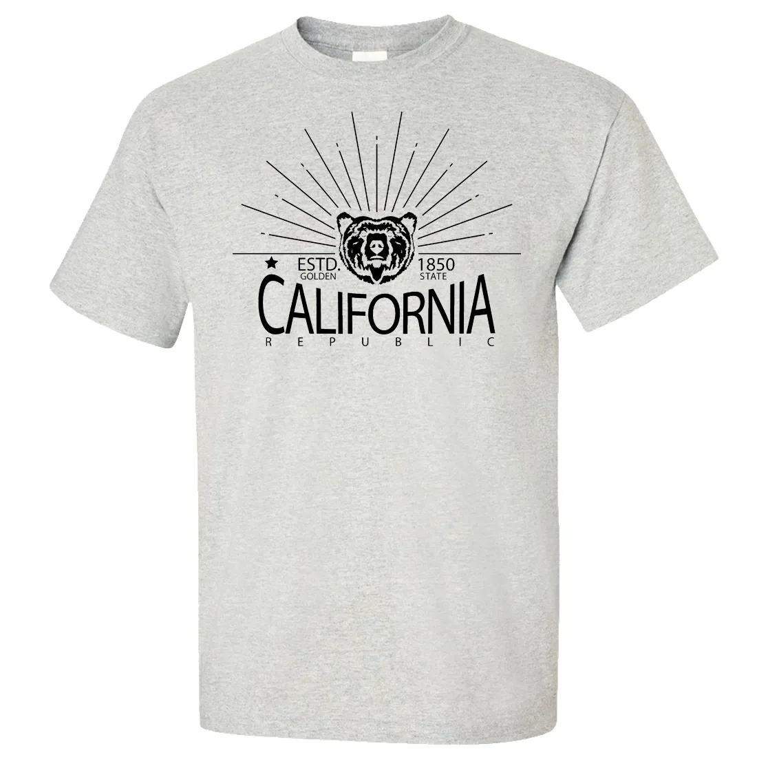 California Golden State Black Print Asst Colors T-shirt/tee