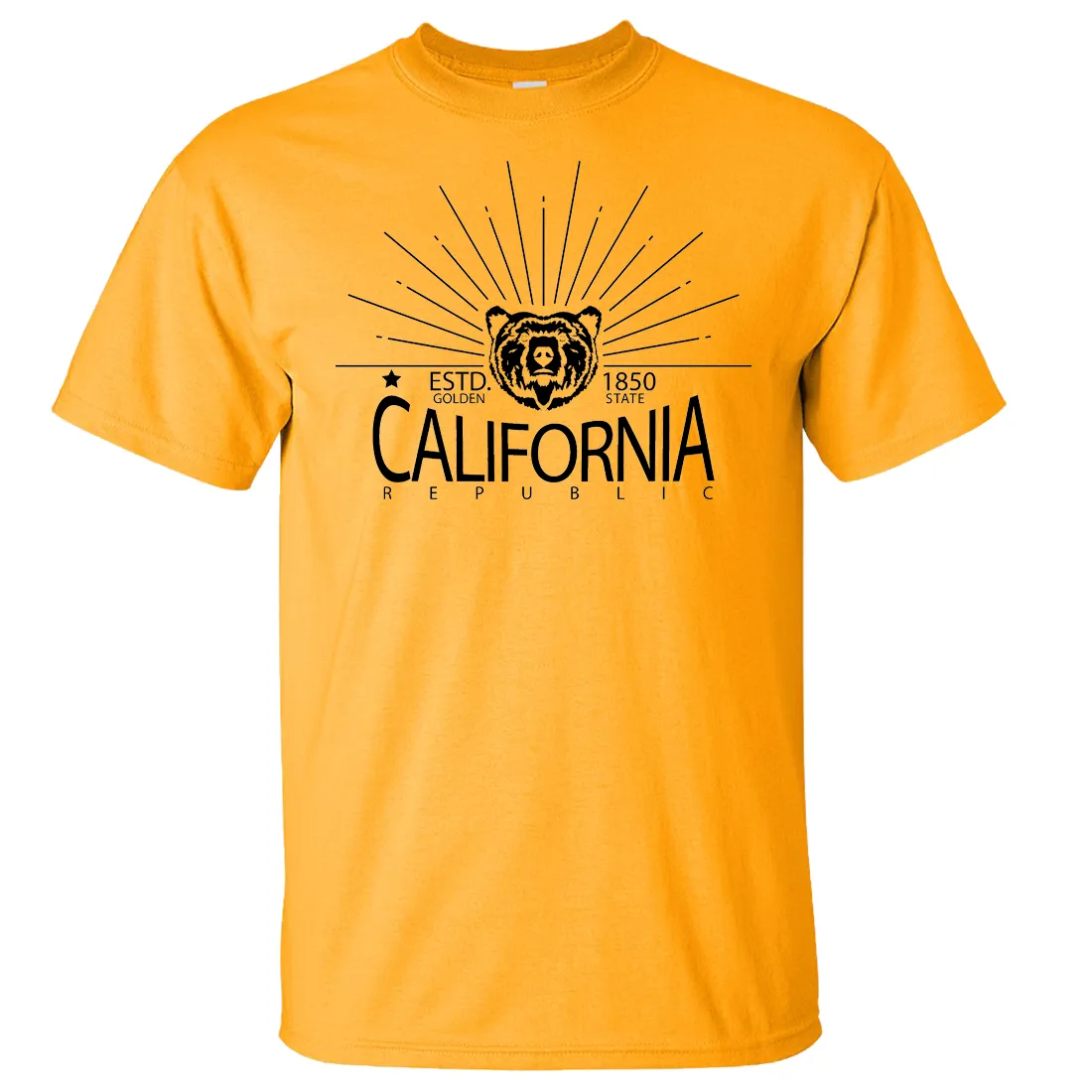 California Golden State Black Print Asst Colors T-shirt/tee