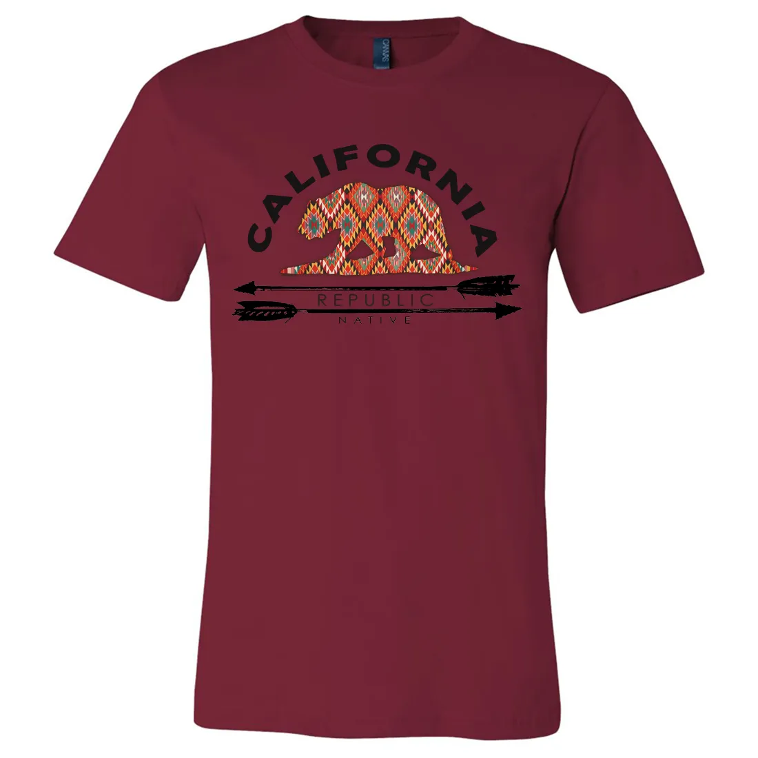 California Republic Native Asst Colors Mens Lightweight Fitted T-Shirt/tee