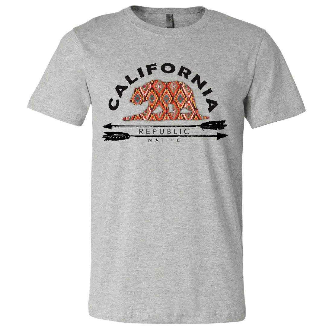 California Republic Native Asst Colors Mens Lightweight Fitted T-Shirt/tee