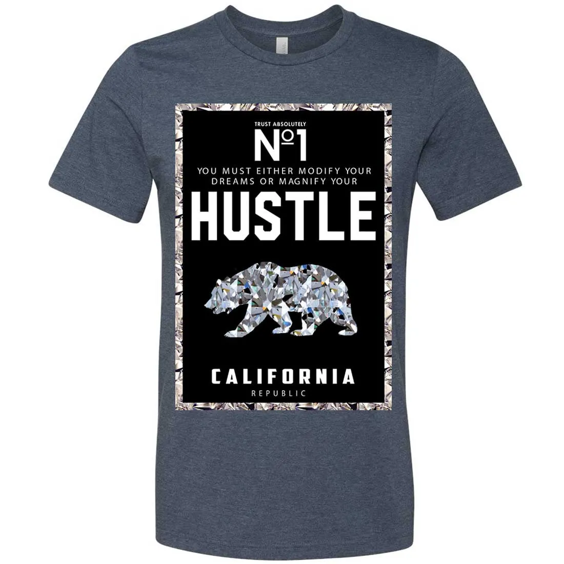 California Republic No. 1 Diamond Hustle Asst Colors Mens Fitted Tee